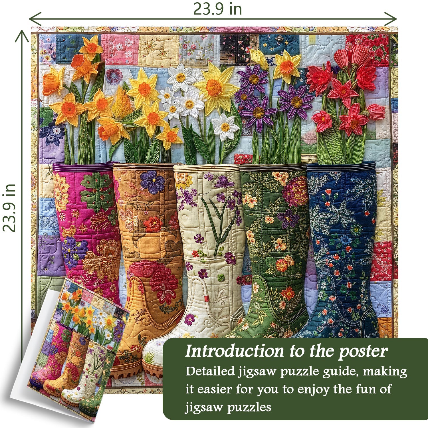 Bottes de jardin floral puzzle 1000 pièces