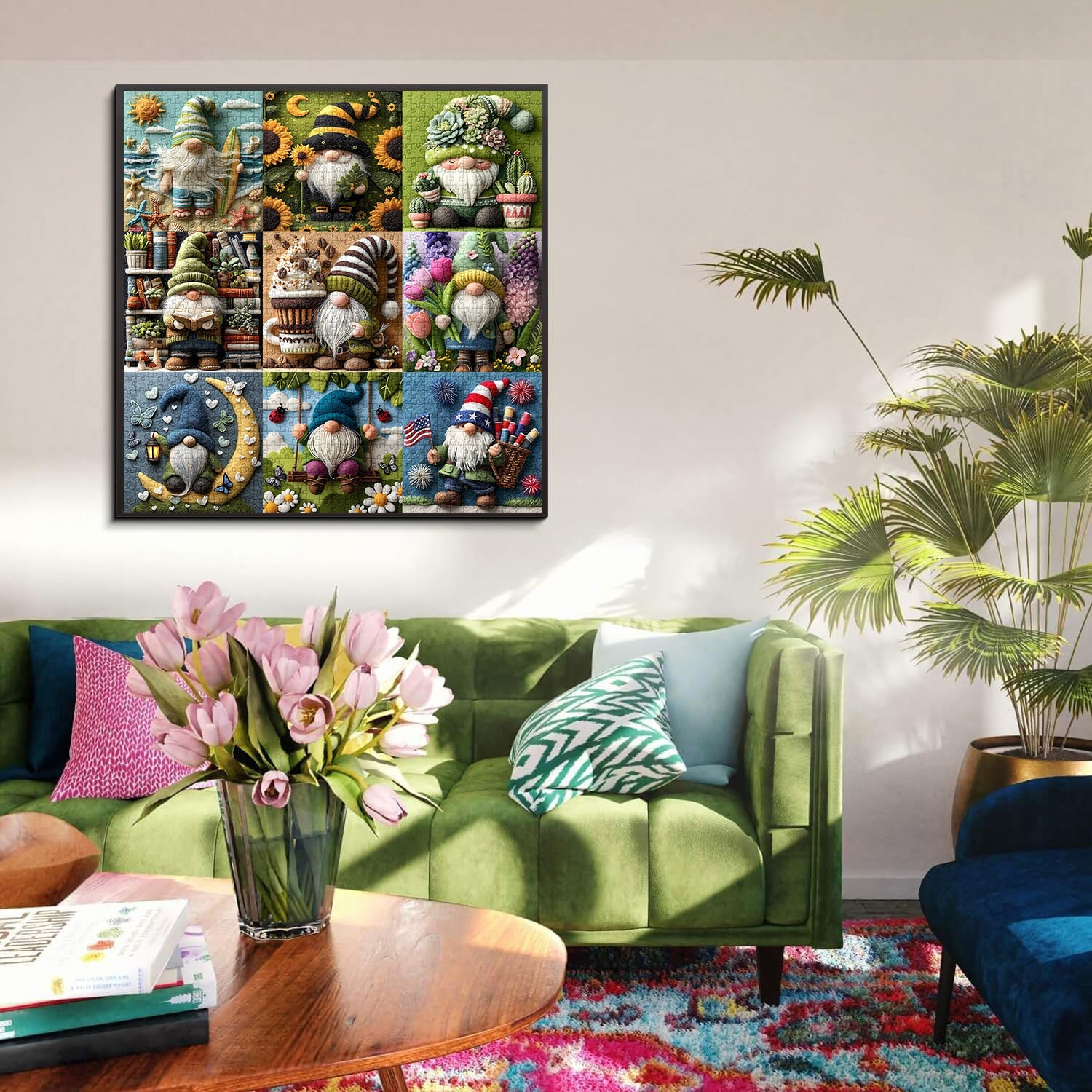 Fröhliches Gnome-Puzzle mit 1000 Teilen