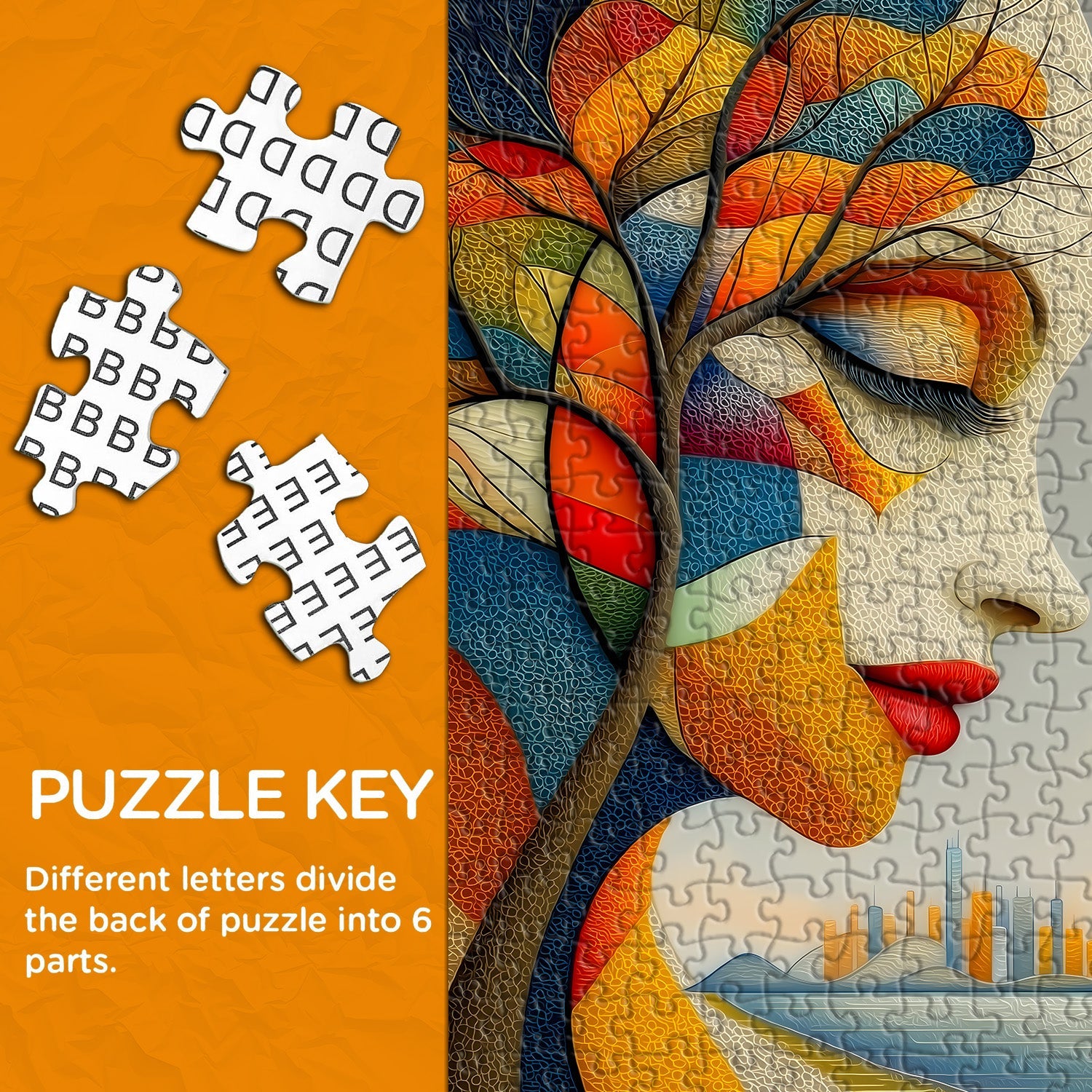 Puzzle del volto in crescita, 1000 pezzi