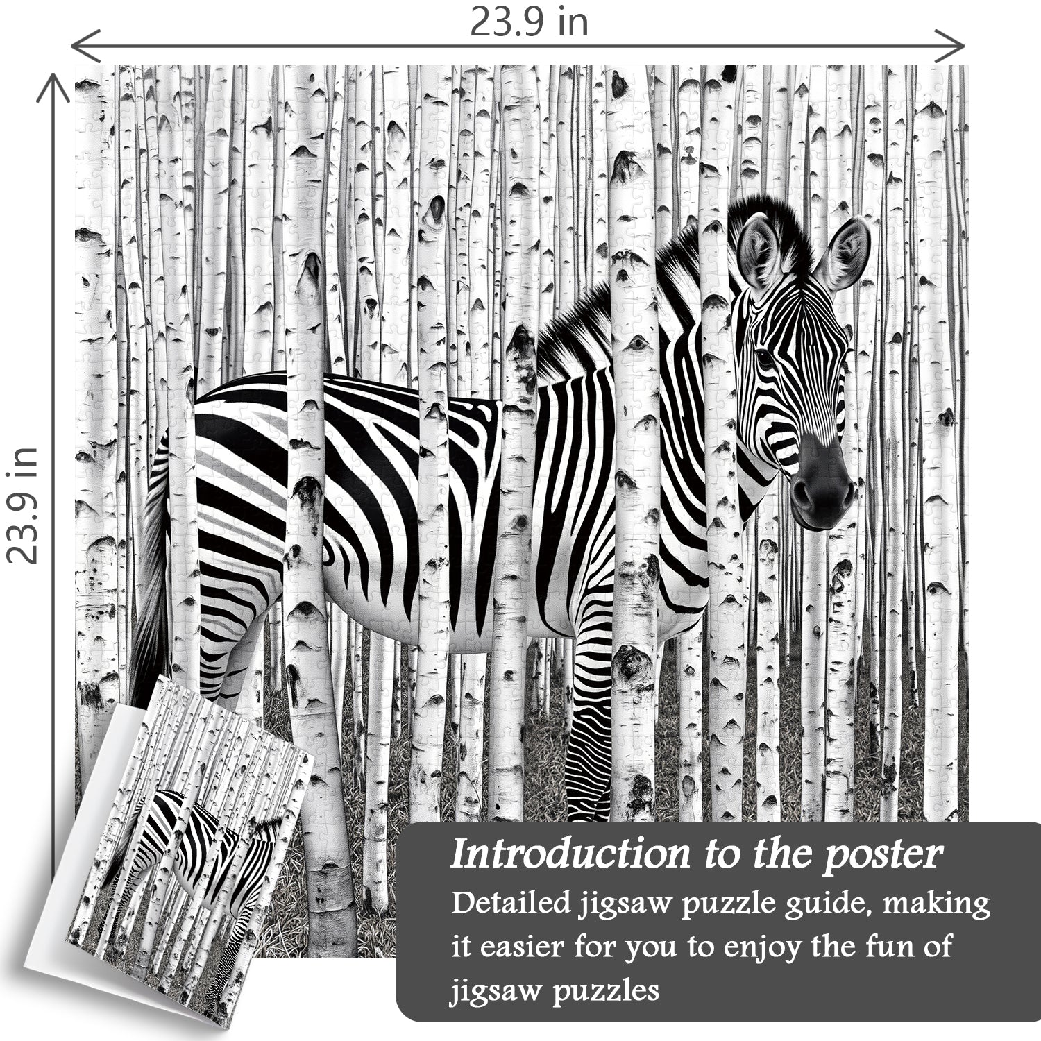 Puzzle della foresta zebrata 1000 pezzi