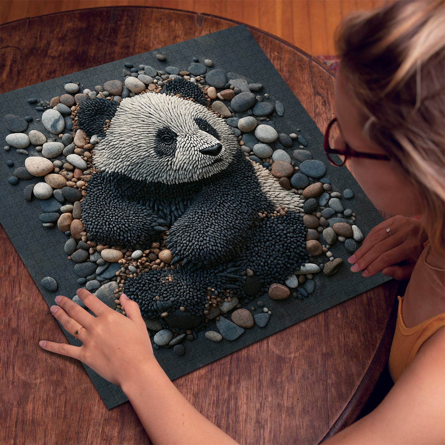 Rock art panda puzzle puzzle 1000 pezzi