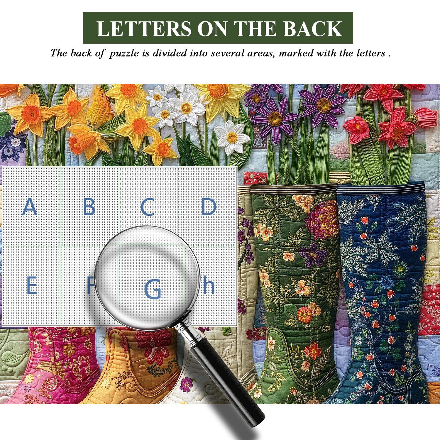 Bottes de jardin floral puzzle 1000 pièces