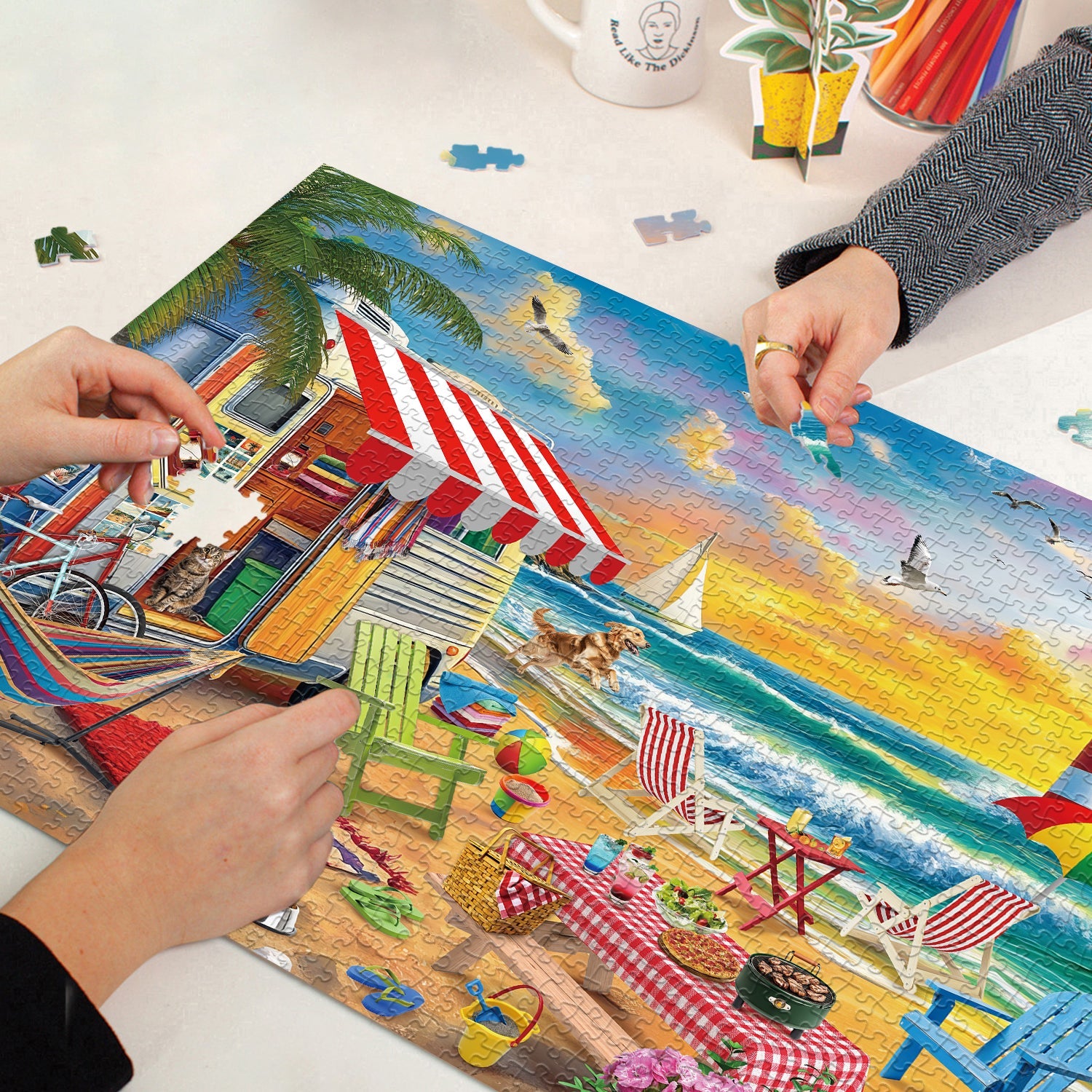 Seaside Camping -Puzzle 1000 Stücke