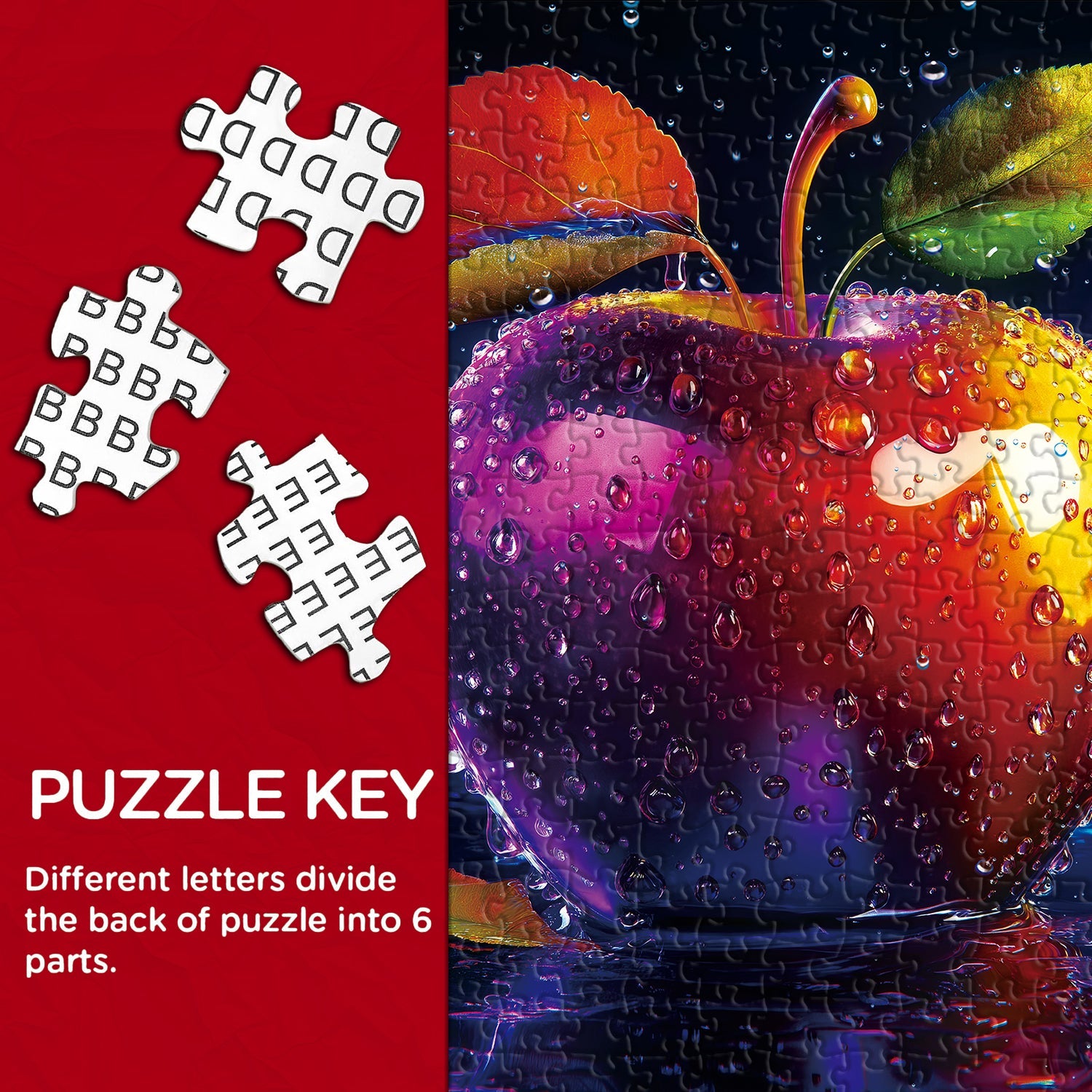 Regentropfen -Apfel -Puzzles 1000 Stücke