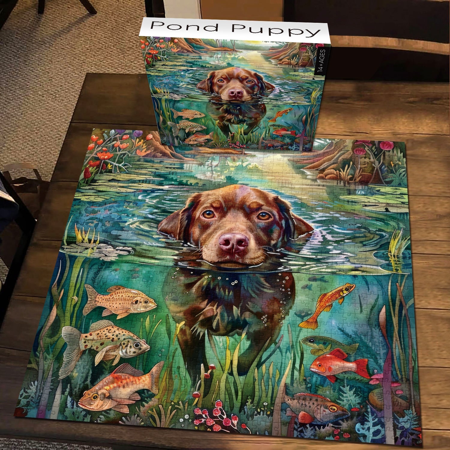 Puzzle cucciolo di laghetto 1000 pezzi