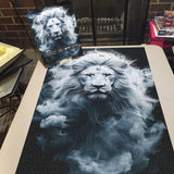 Chuchotements de puzzles de puzzle de lion blanc 1000 pièces