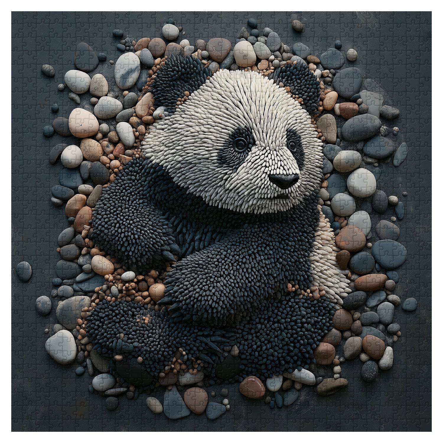 Rock art panda puzzle puzzle 1000 pezzi