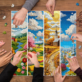 Puzzle en bois Stitched Seasons 1000 pièces