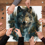Puzzle del lupo alla cascata 1000 pezzi