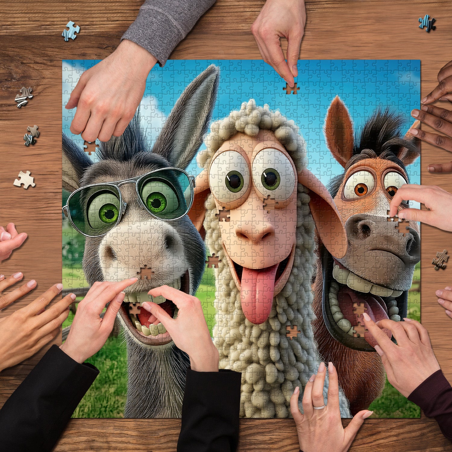 Puzzle del Ranch Ridente 1000 Pezzi