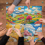 Vier Jahreszeiten Patchwork-Puzzle 1000 Teile