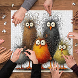 Punti di puzzle di pollo astratto 1000 pezzi
