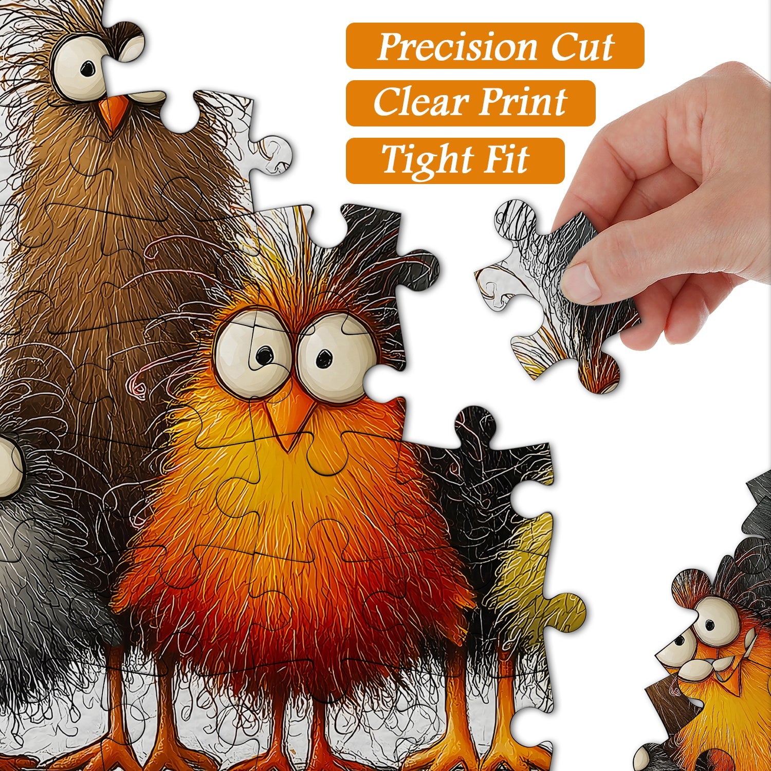 Punti di puzzle di pollo astratto 1000 pezzi