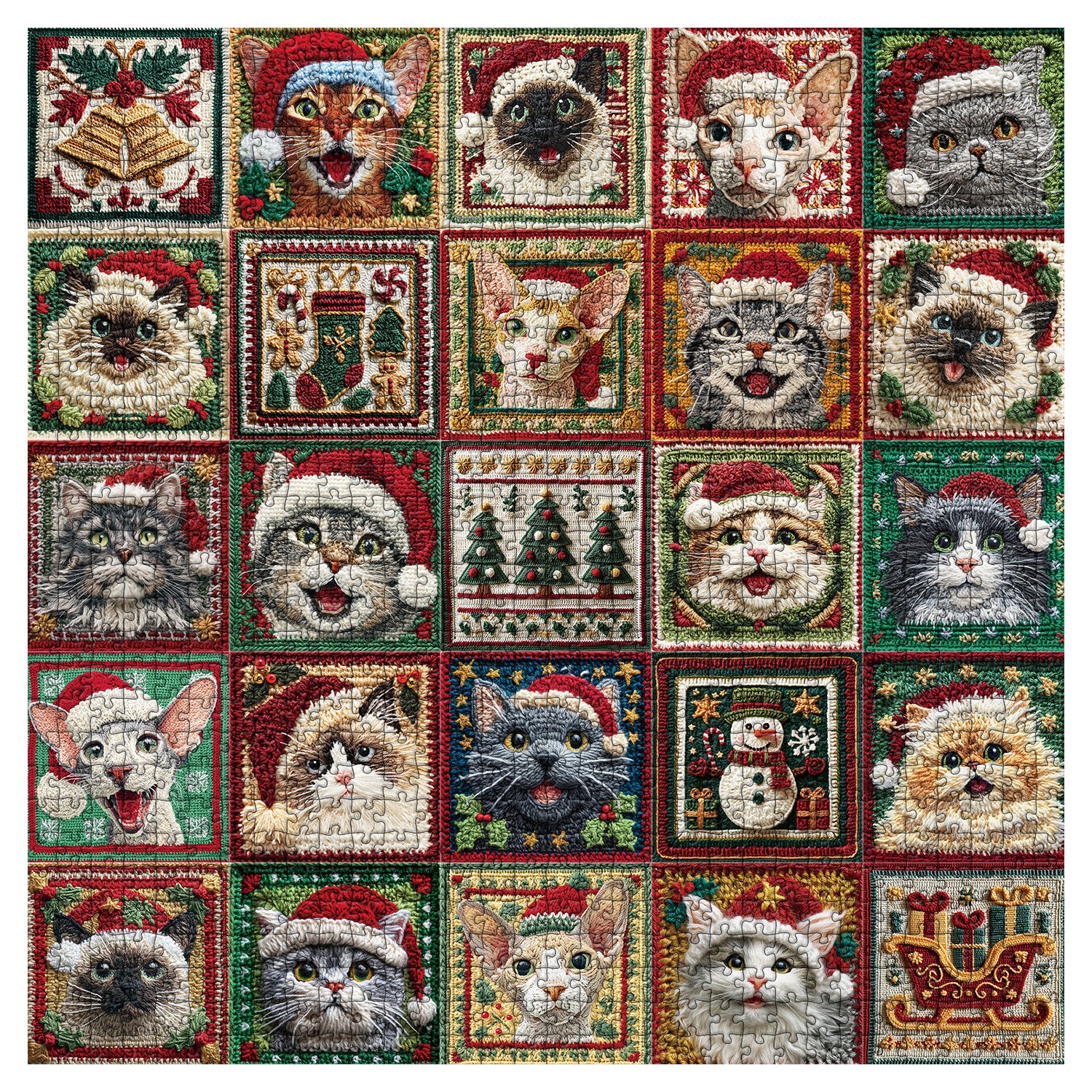 Freudige Weihnachts -Puzzles 1000 Stücke