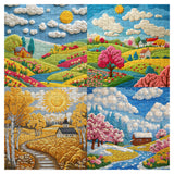 Vier Jahreszeiten Patchwork-Puzzle 1000 Teile