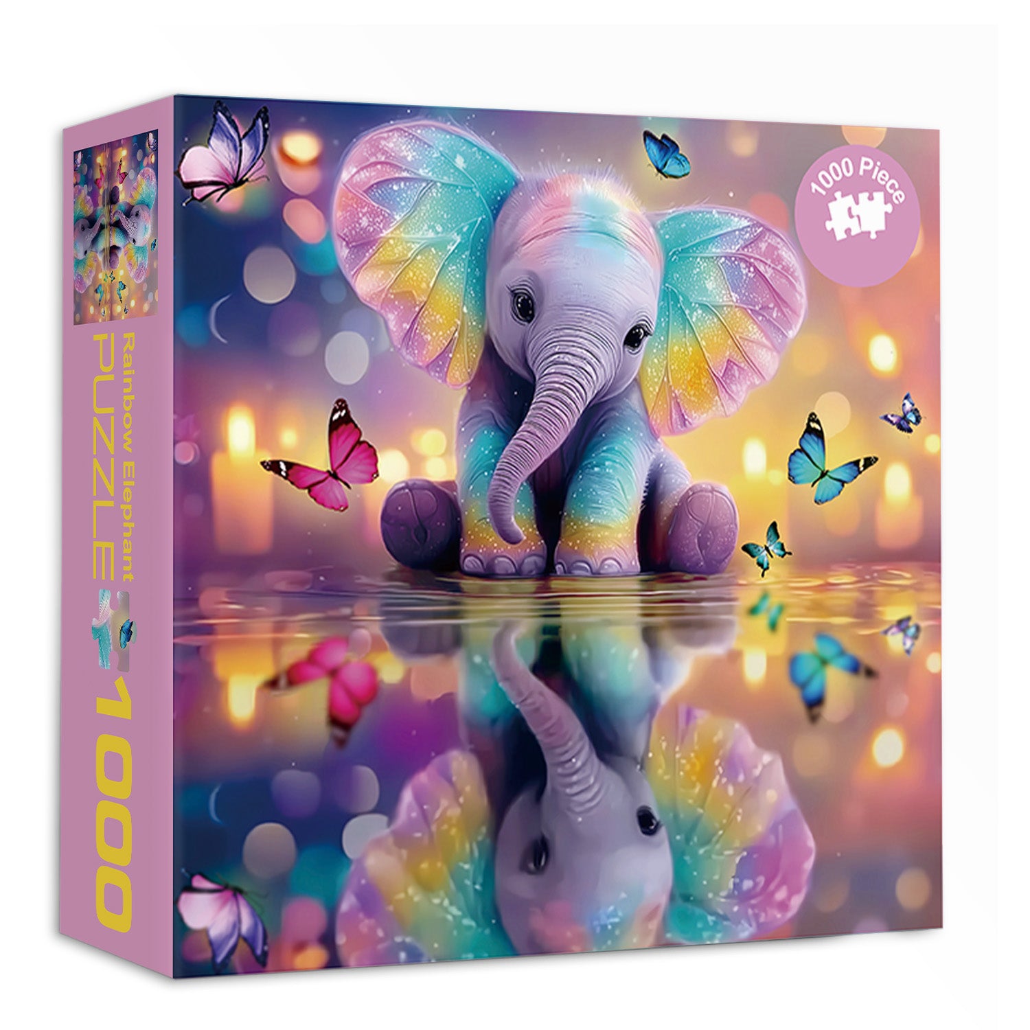 Puzzle Jigsaw Éléphant Arc-en-Ciel 1000 Pièces