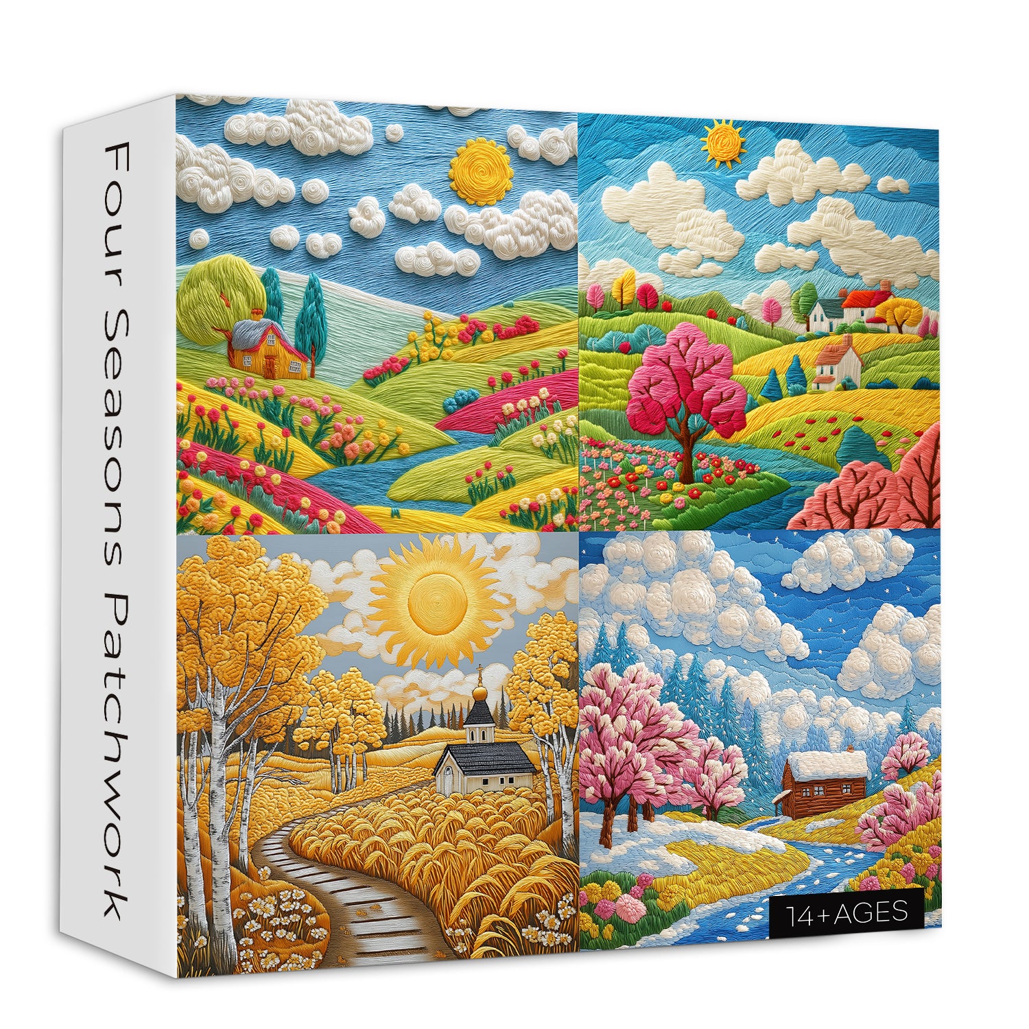 Vier Jahreszeiten Patchwork-Puzzle 1000 Teile