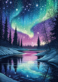 Puzzle paesaggio aurora 1000 pezzi