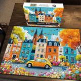 Puzzle en bois de 1000 pièces de la rue d'automne