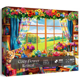 Puzzle de puzzon de retraite aux fleurs confortable 1000 pièces