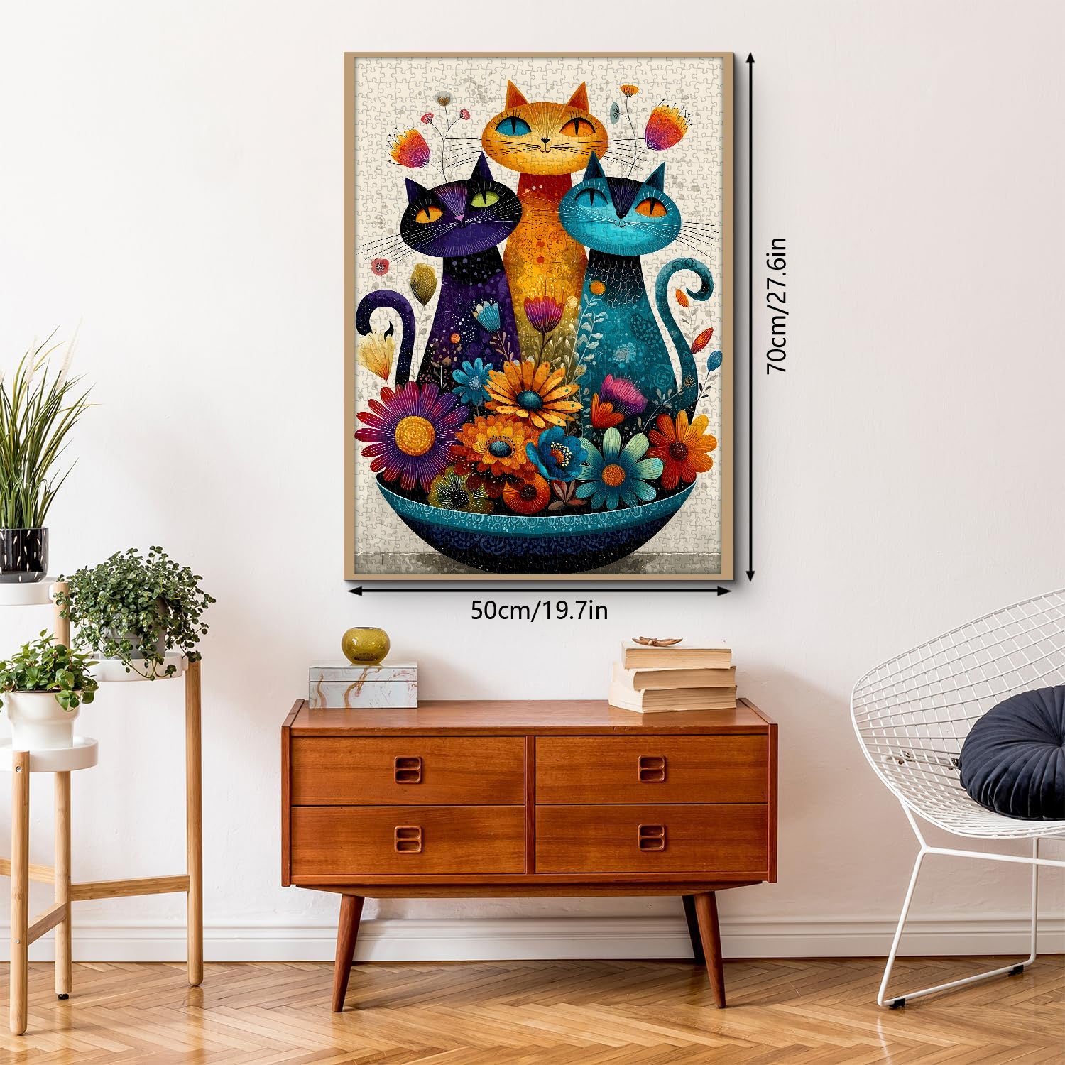 Floral Cats Jigsaw Puzzle 1000 Piece