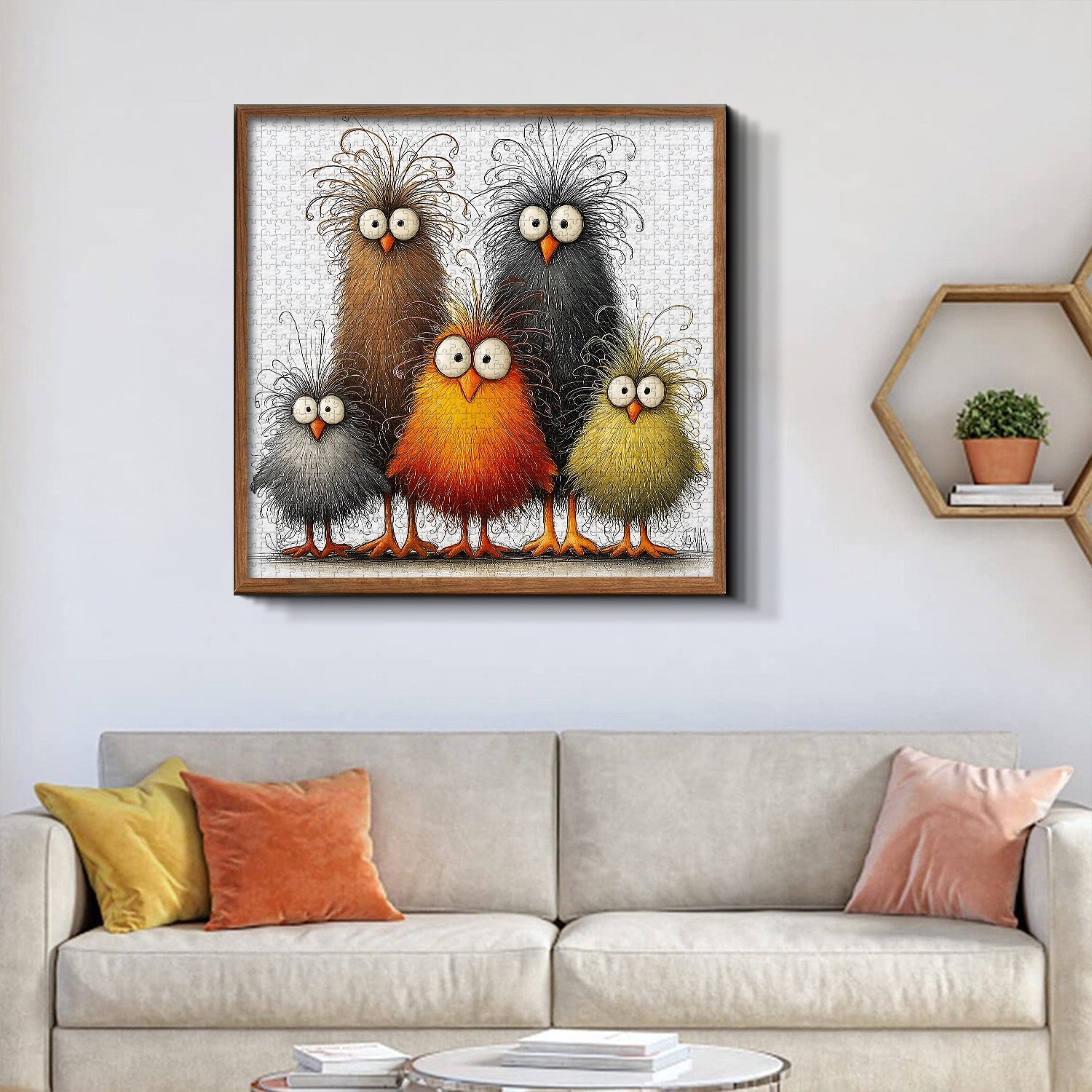 Punti di puzzle di pollo astratto 1000 pezzi