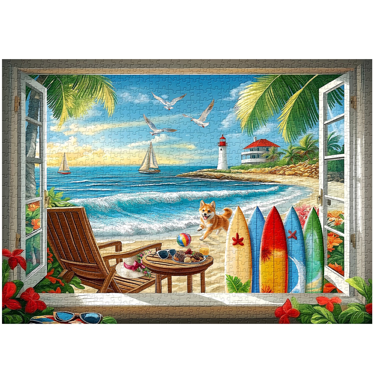 Colorful Coast Jigsaw Puzzles 1000 Pieces