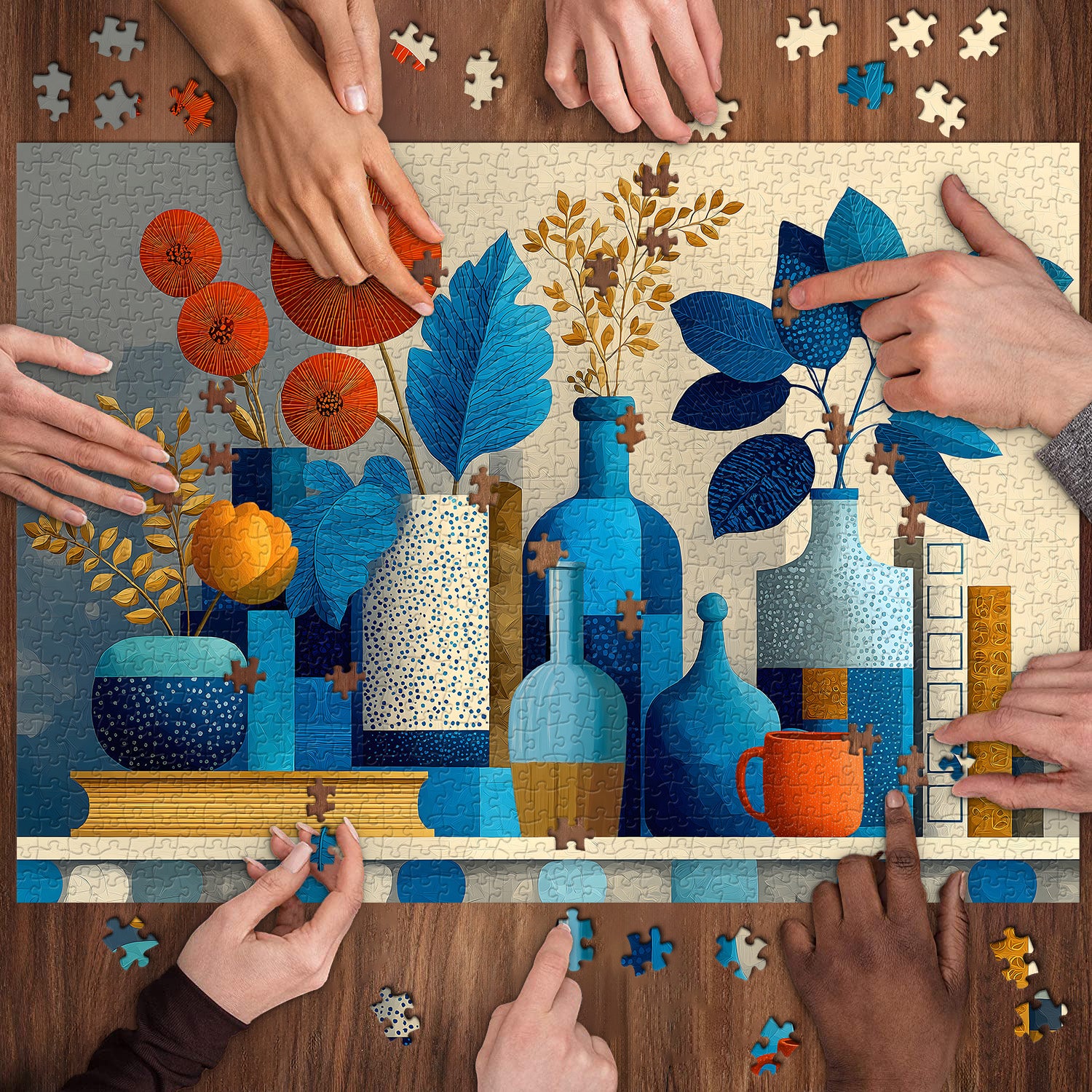 Variazioni nel puzzle Blue puzzle 1000