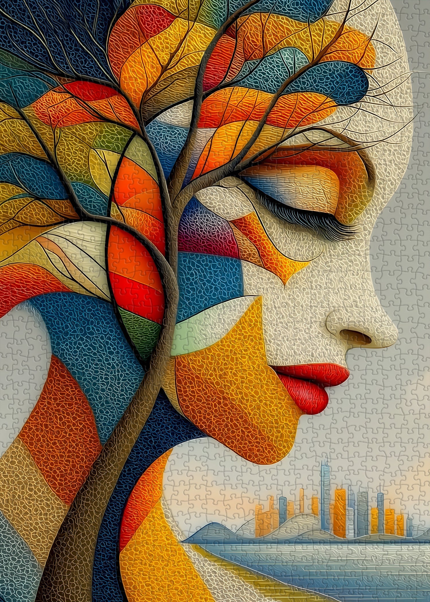 Puzzle del volto in crescita, 1000 pezzi