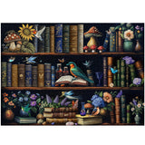 Pezzi di puzzle sugli scaffali della natura 1000 pezzi