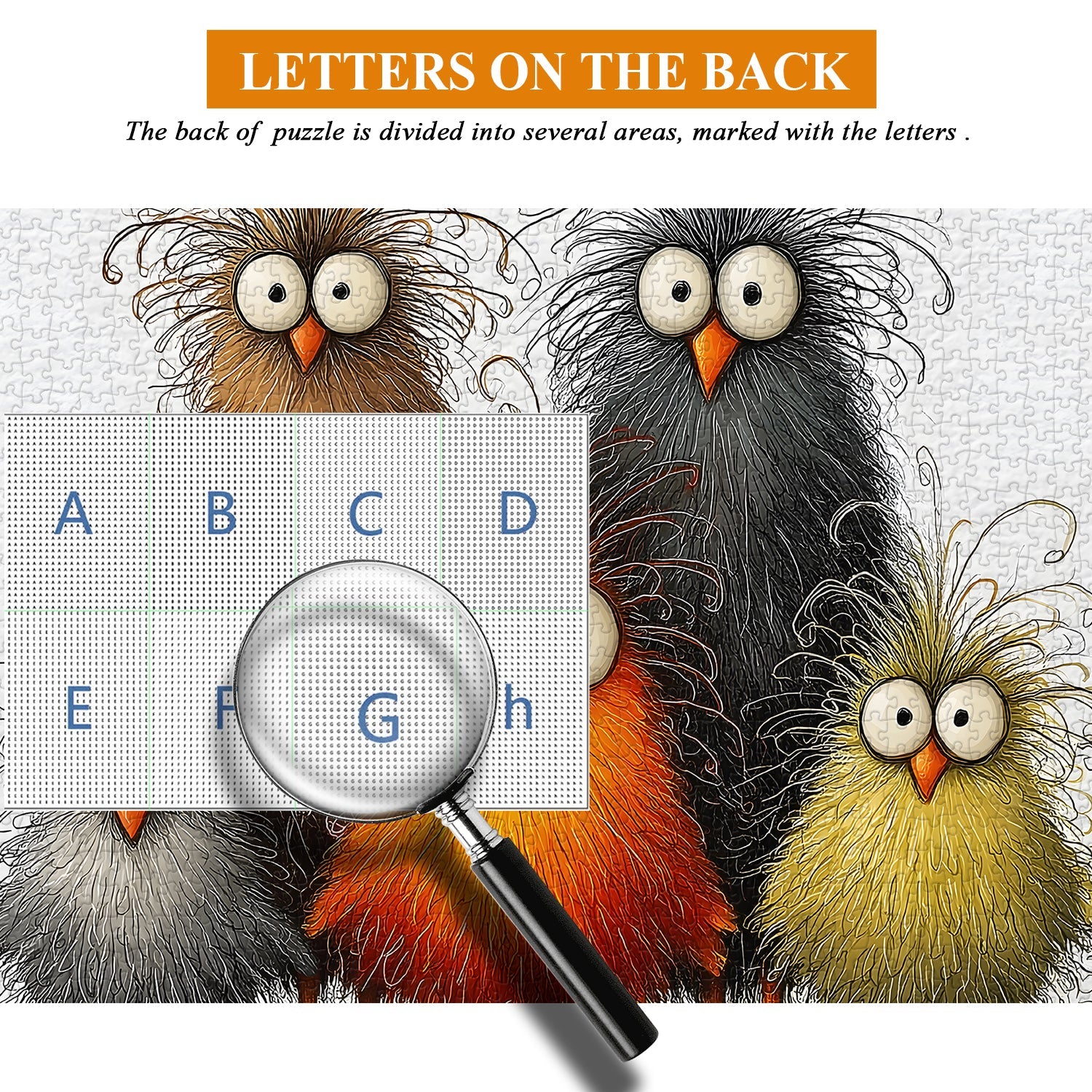 Punti di puzzle di pollo astratto 1000 pezzi