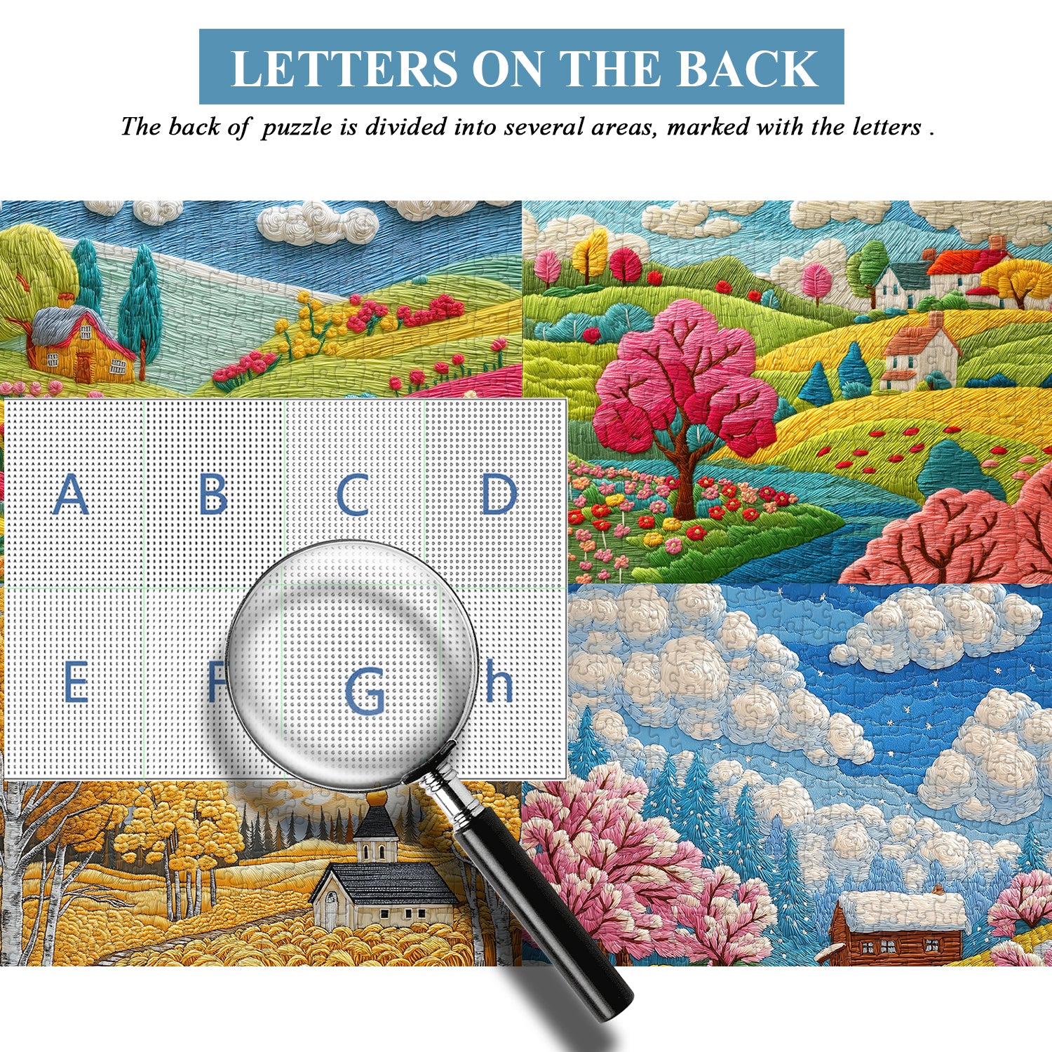 Vier Jahreszeiten Patchwork-Puzzle 1000 Teile