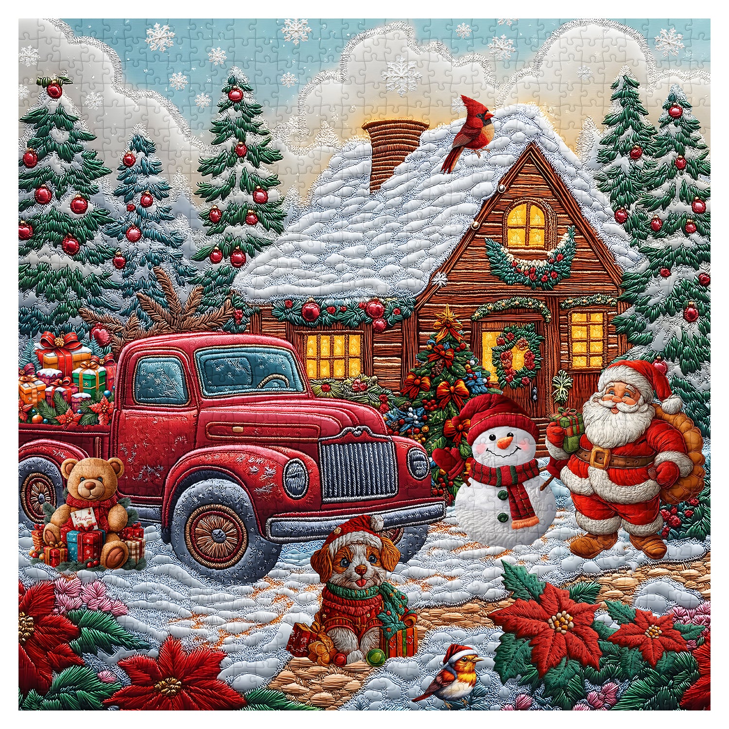 Weihnachtsgnom -Puzzles 1000 Stücke