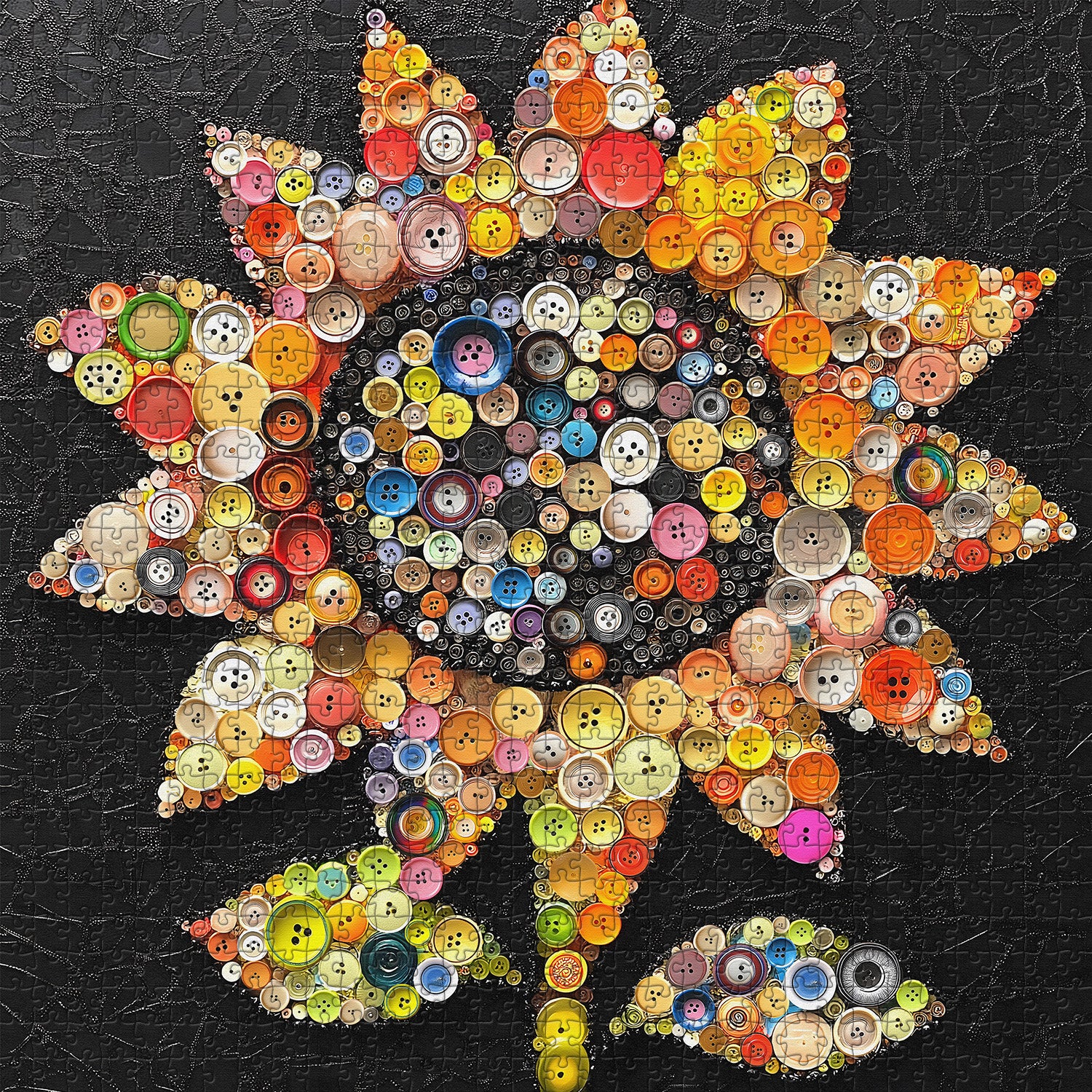Button Sunflower Jigsaw Puzzles 1000 Pieces