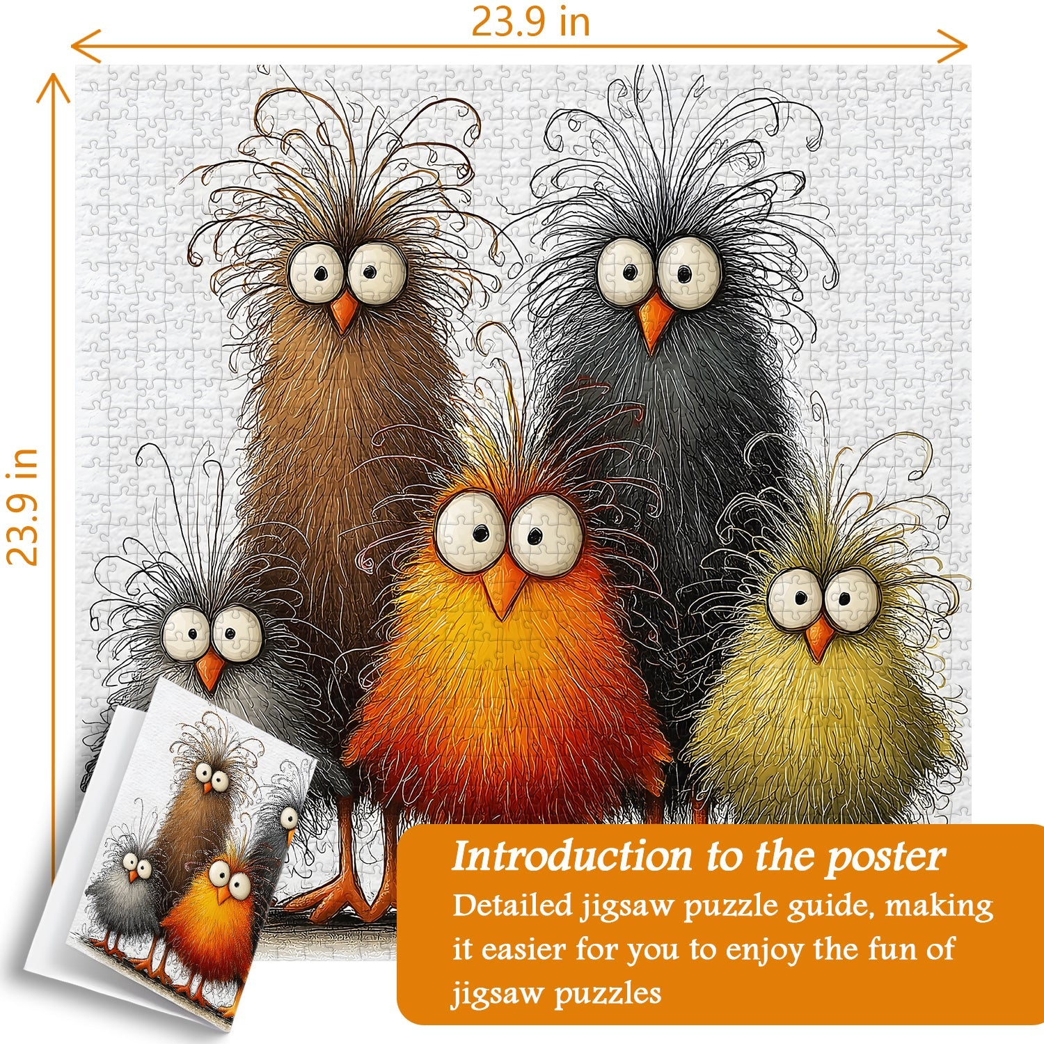 Punti di puzzle di pollo astratto 1000 pezzi