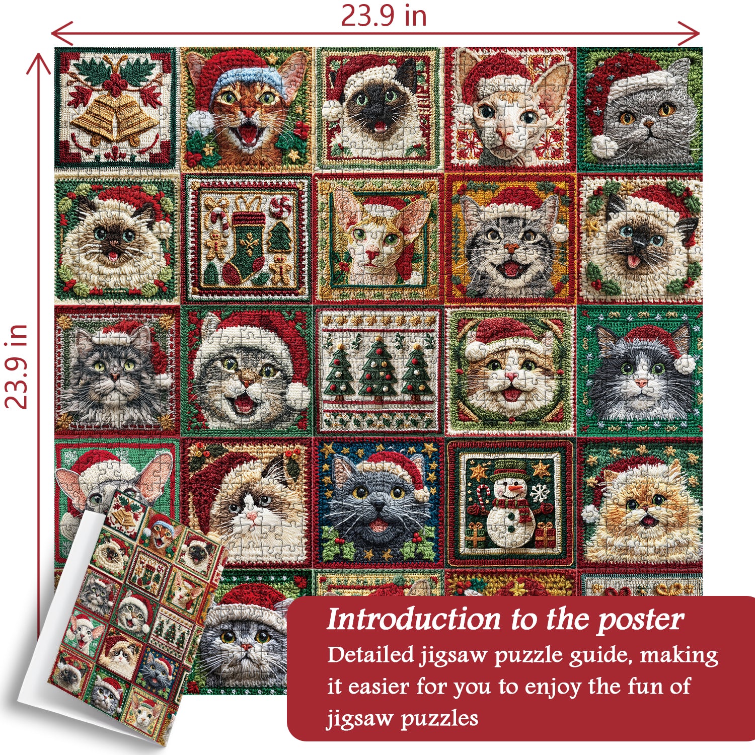 Freudige Weihnachts -Puzzles 1000 Stücke