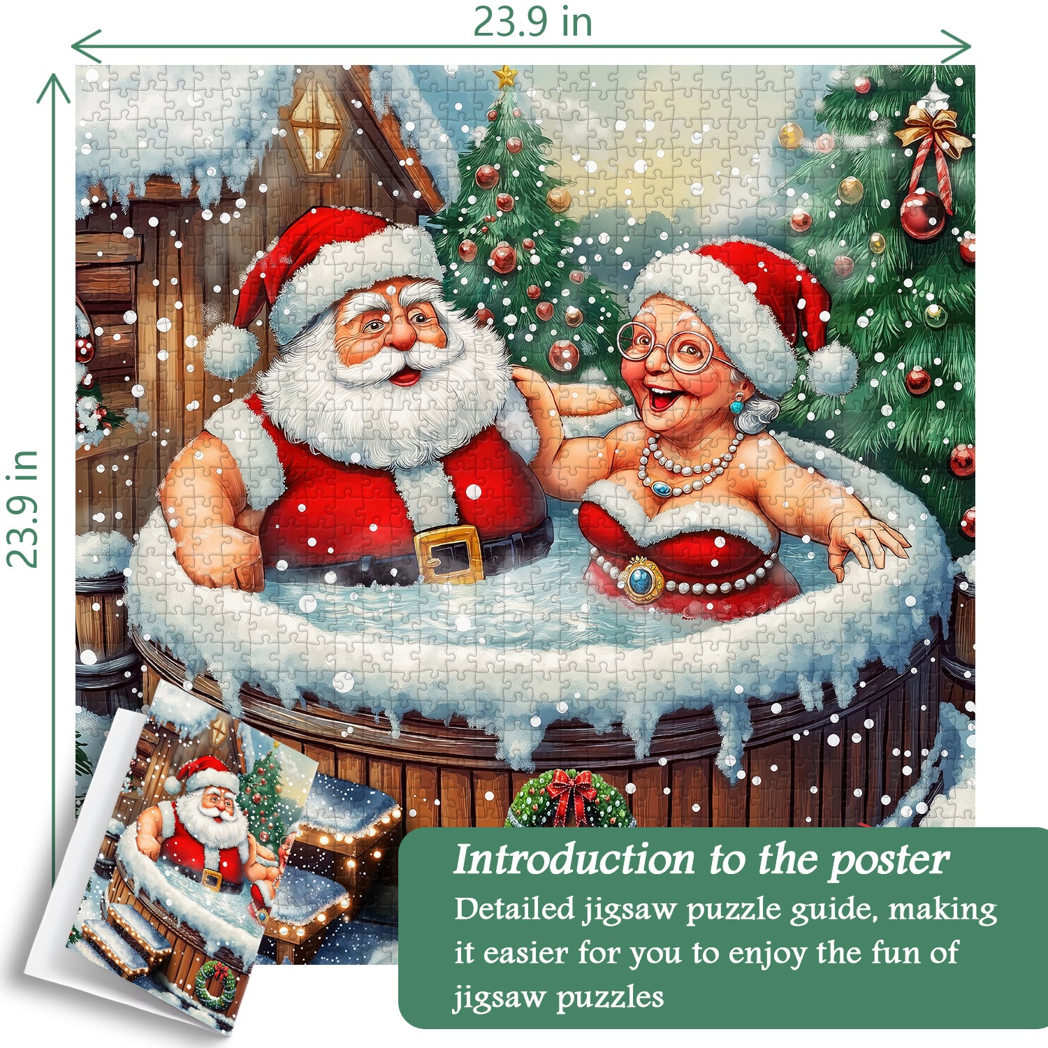 1000-teiliges Weihnachtspuzzle mit heißem Frühling