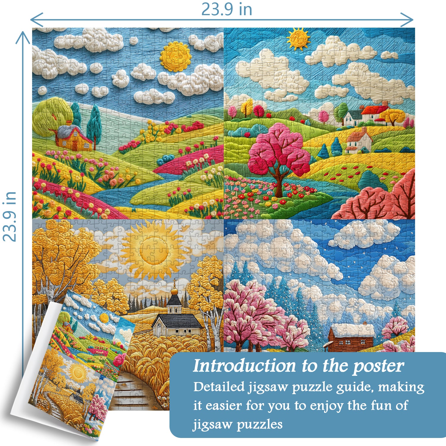 Vier Jahreszeiten Patchwork-Puzzle 1000 Teile