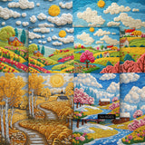 Vier Jahreszeiten Patchwork-Puzzle 1000 Teile