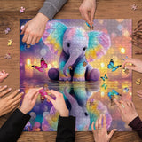 Puzzle Jigsaw Éléphant Arc-en-Ciel 1000 Pièces