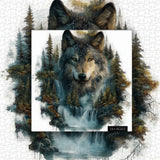 Puzzle del lupo alla cascata 1000 pezzi
