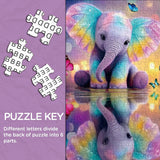 Puzzle Jigsaw Éléphant Arc-en-Ciel 1000 Pièces