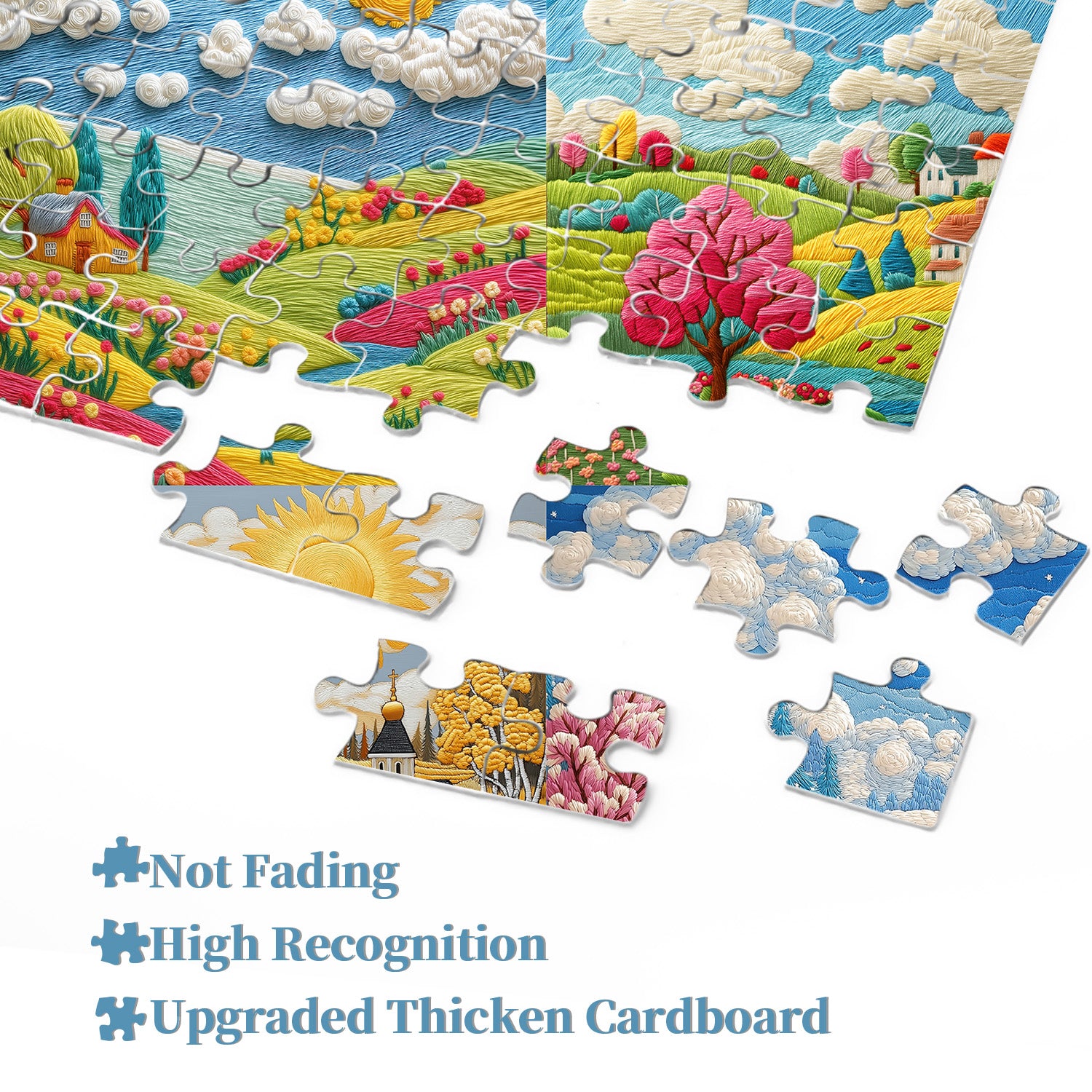 Vier Jahreszeiten Patchwork-Puzzle 1000 Teile