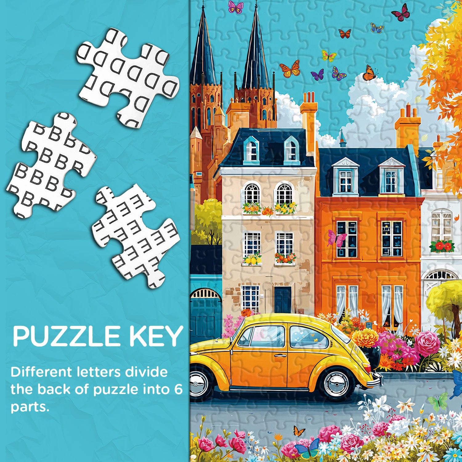 Puzzle en bois de 1000 pièces de la rue d'automne