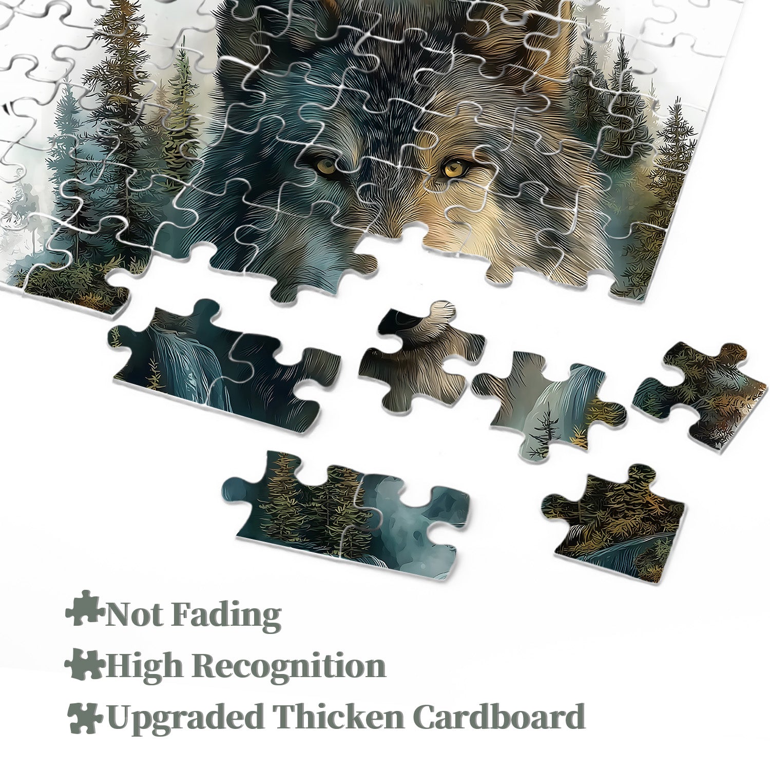 Puzzle del lupo alla cascata 1000 pezzi
