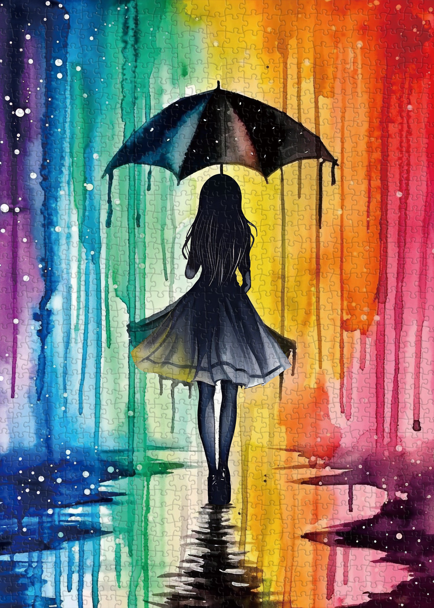 Pieci di puzzle da donna colorata 1000 pezzi