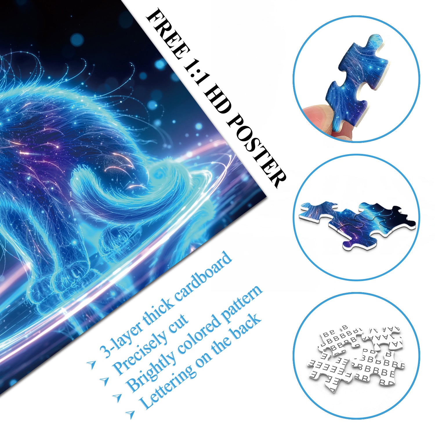 Luminous Kitten Jigsaw Puzzle 1000 Piece
