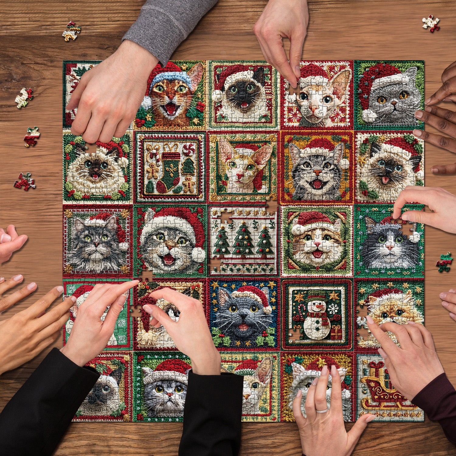 Freudige Weihnachts -Puzzles 1000 Stücke