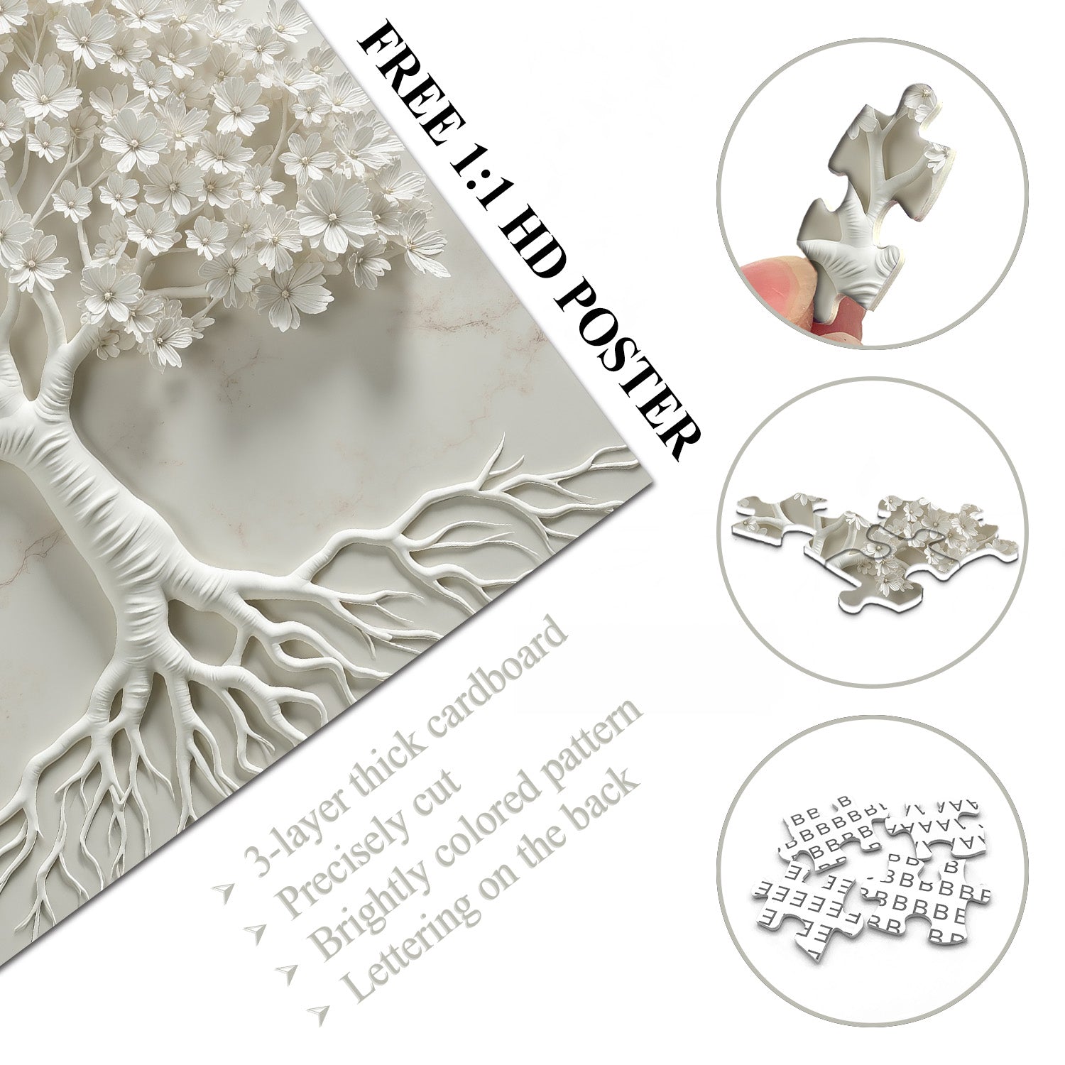 Puzzle Albero Della Bianchezza 1000 Pezzi