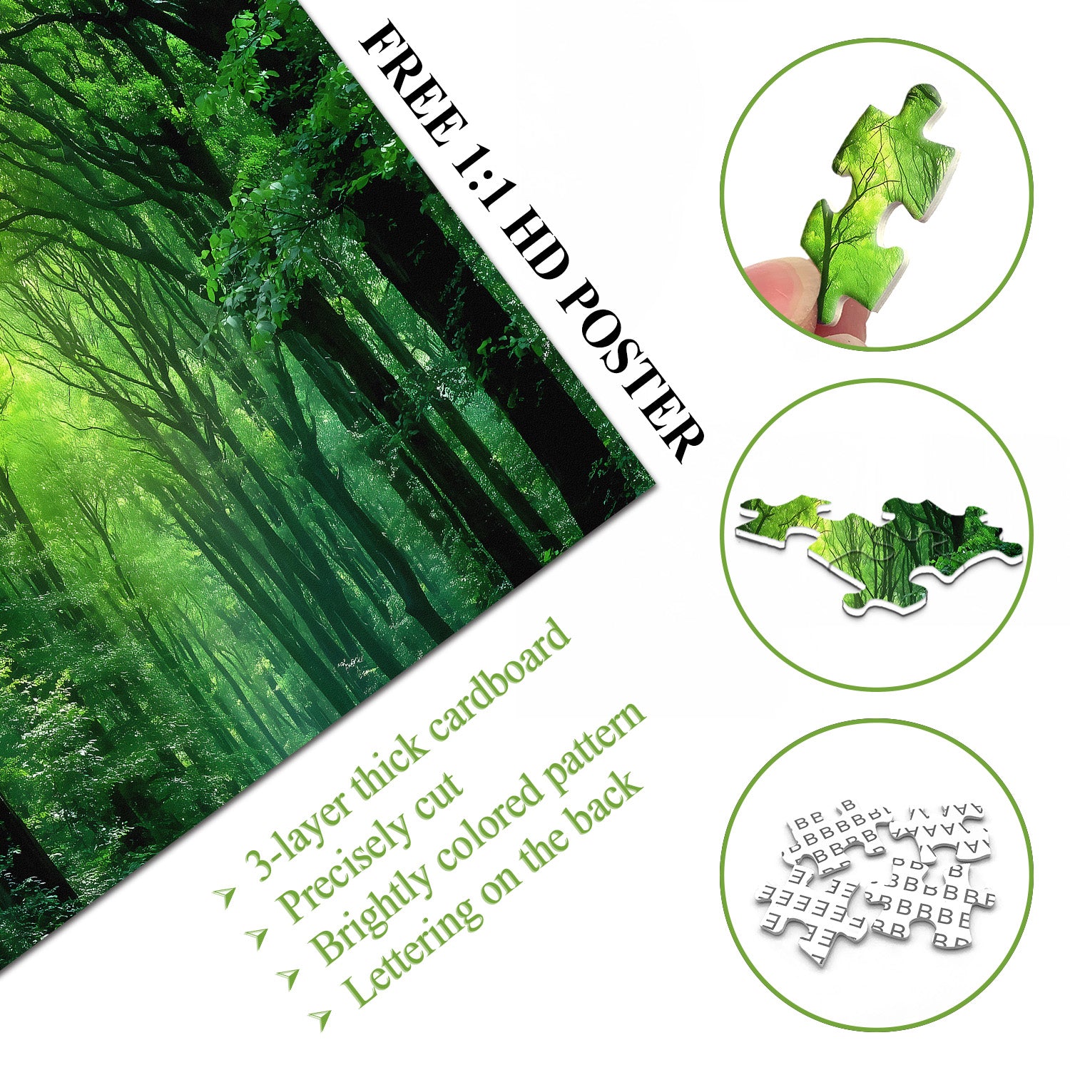 Rompecabezas de Bosque Tranquilo de 1000 Piezas